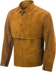 Steiner - Size 3XL, 14" Long, Cape Sleeves & Bib - Leather, Brown - Eagle Tool & Supply