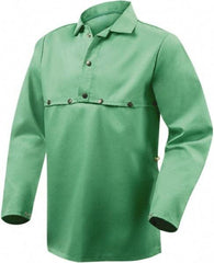 Steiner - Size 4XL, Flame Resistant, Cape Sleeves & Bib - Cotton, 9 oz, Green - Eagle Tool & Supply