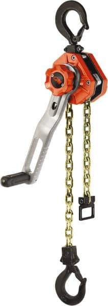 CM - 1,500 Lb Lifting Capacity, 20' Lift Height, Lever Hoist - Made from Chain, 47.2 Lb Avg Pull to Lift Rated Load, 1 Chain - Eagle Tool & Supply