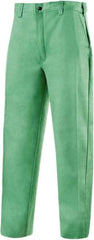 Steiner - Cotton Flame Resistant/Retardant Pants - Zipper Closure, 4 Pockets, 30" Waist, 34" Inseam, Green, ASTM D6413-10 - Eagle Tool & Supply
