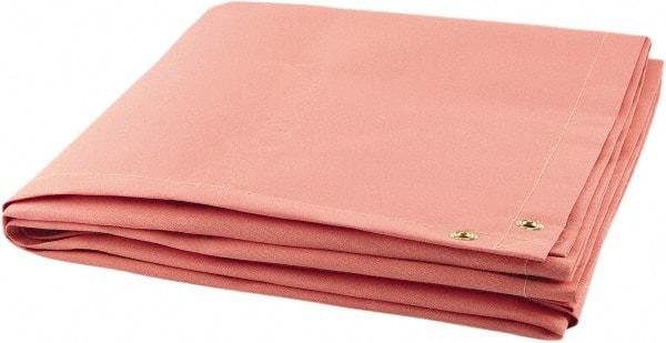 Steiner - 8' High x 6' Wide x 0.016" Thick Acrylic Coated Fiberglass Welding Blanket - Salmon, Grommet - Eagle Tool & Supply