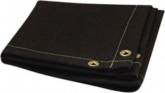 Steiner - 8' High x 8' Wide x 0.05" Thick Coated Fiberglass Welding Blanket - Black, Grommet - Eagle Tool & Supply