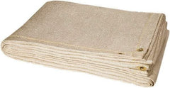 Steiner - 8' High x 6' Wide x 0.05" Thick Fiberglass Welding Blanket - Tan, Grommet - Eagle Tool & Supply