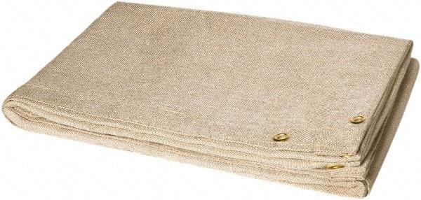 Steiner - 8' High x 8' Wide x 0.035" Thick Fiberglass Welding Blanket - Tan, Grommet - Eagle Tool & Supply