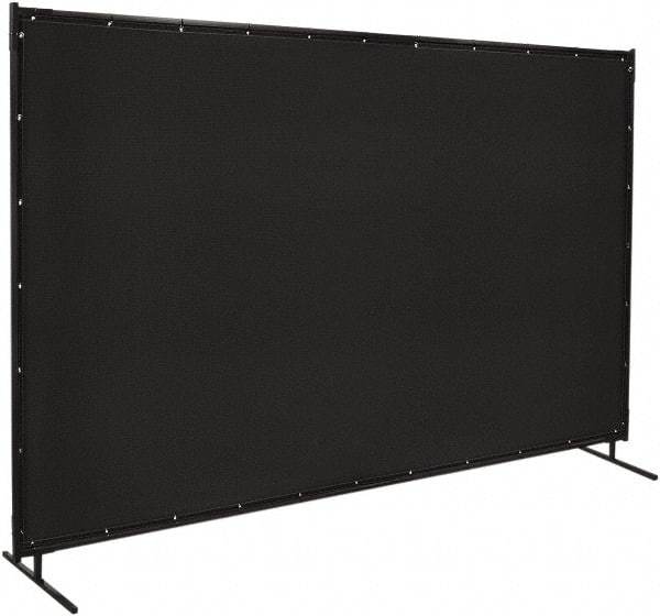 Steiner - 6' Wide x 10' High, Vinyl Laminated Polyester Portable Welding Screen - Black - Eagle Tool & Supply