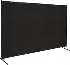 Steiner - 6' Wide x 10' High, Vinyl Laminated Polyester Portable Welding Screen - Black - Eagle Tool & Supply