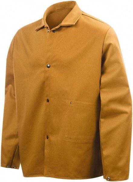 Steiner - Size M Flame Resistant/Retardant Jacket - Brown, Cotton, Snaps Closure - Eagle Tool & Supply