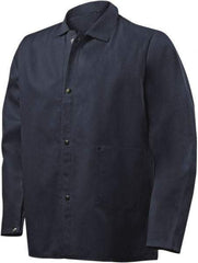 Steiner - Size 5XL Flame Resistant/Retardant Jacket - Navy, Cotton, Snaps Closure - Eagle Tool & Supply