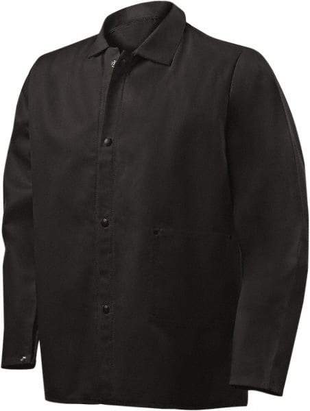 Steiner - Size 5XL Flame Resistant/Retardant Jacket - Black, Cotton, Snaps Closure - Eagle Tool & Supply
