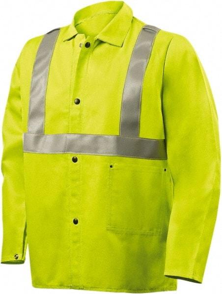Steiner - Size XL Flame Resistant/Retardant Jacket - Lime, Cotton, Snaps Closure - Eagle Tool & Supply