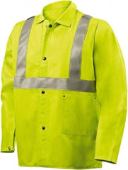Steiner - Size 4XL Flame Resistant/Retardant Jacket - Lime, Cotton, Snaps Closure - Eagle Tool & Supply