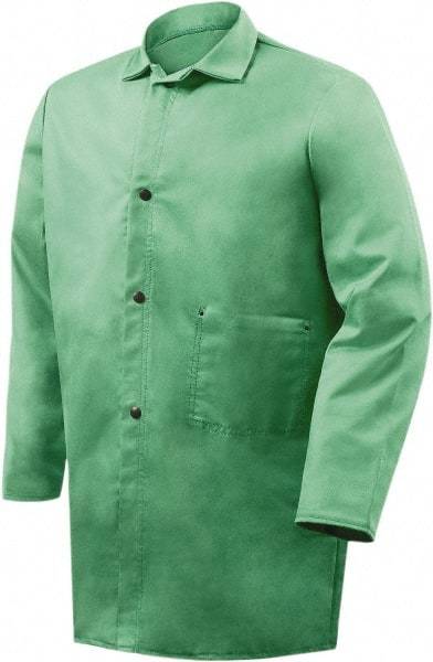 Steiner - Size 3XL Flame Resistant/Retardant Jacket - Green, Cotton, Snaps Closure - Eagle Tool & Supply