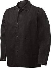 Steiner - Size 5XL Flame Resistant/Retardant Jacket - Black, Cotton & Nylon, Snaps Closure - Eagle Tool & Supply