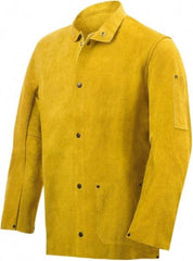 Steiner - Size 4XL Welding Jacket - Yellow, Cowhide, Snaps Closure - Eagle Tool & Supply