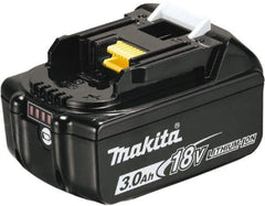 Makita - 18 Volt Lithium-Ion Power Tool Battery - 3 Ahr Capacity, 30 min Charge Time, Series LXT - Eagle Tool & Supply