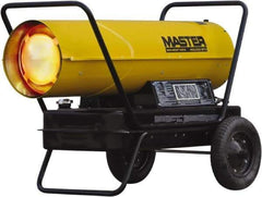 Master - 400,000 BTU Rating, Multi-Fuel Forced Air Heater - 10,000 Sq Ft Max Heating Area, 24 Gal Capacity, Fuel with Kerosene, Diesel & Fuel Oil - Eagle Tool & Supply