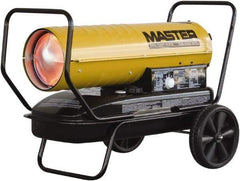 Master - 135,000 BTU Rating, Multi-Fuel Forced Air Heater - 3,375 Sq Ft Max Heating Area, 10 Gal Capacity, Fuel with Kerosene, Diesel & Fuel Oil - Eagle Tool & Supply