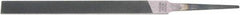 Nicholson - 4" Standard Precision Swiss Pattern Narrow Pillar File - Double Cut, 3/8" Width Diam x 7/64" Thick, With Tang - Eagle Tool & Supply