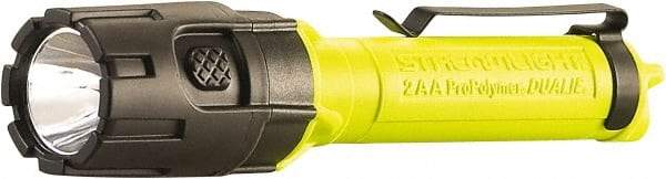 Streamlight - White LED Bulb, 175 Lumens, Industrial/Tactical Flashlight - Yellow Plastic Body, 2 AA Alkaline Batteries Included - Eagle Tool & Supply