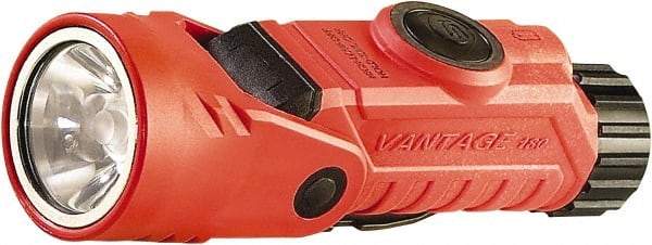 Streamlight - White LED Bulb, 250 Lumens, Hands-free Flashlight - Orange Plastic Body, 2 CR123A Lithium Batteries Included - Eagle Tool & Supply