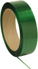 Made in USA - 10,500' Long x 1/2" Wide, Waxed Polyester Strapping - 500 Lb Capacity, 0.018" Thick - Eagle Tool & Supply