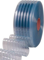 Clearway Door - Clear Ribbed Bulk Strip Roll Dock Curtain Strips - 8" Wide x 150' Long x 0.072" Thick - Eagle Tool & Supply
