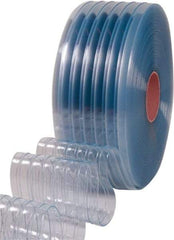Clearway Door - Clear Ribbed Bulk Strip Roll Dock Curtain Strips - 8" Wide x 150' Long x 0.072" Thick - Eagle Tool & Supply