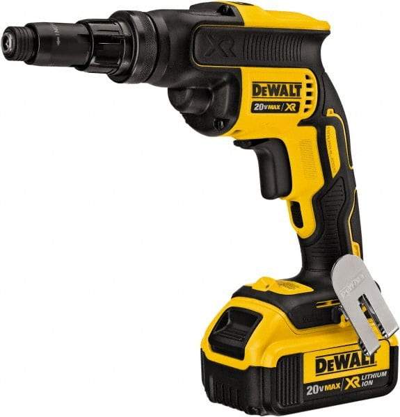 DeWALT - 20 Volt Lithium-Ion Battery Pistol Grip Cordless Screwdriver - 2,000 RPM - Eagle Tool & Supply