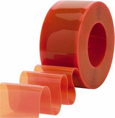 Clearway Door - Safety Orange Bulk Strip Roll Dock Curtain Strips - 8" Wide x 300' Long x 0.08" Thick - Eagle Tool & Supply