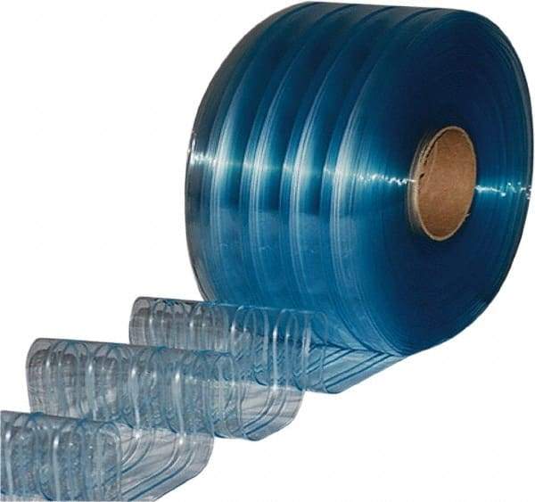 Clearway Door - Clear Ribbed QuickStrip Roll Dock Curtain Strips - 12" Wide x 150' Long x 0.11" Thick - Eagle Tool & Supply