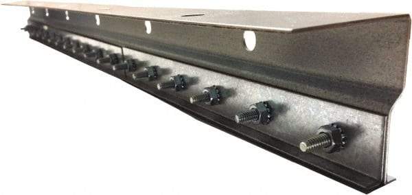 Clearway Door - 3' Long Galvanized Steel Dock Strip Door Mounting Hardware - Use with PVC Strips - Eagle Tool & Supply