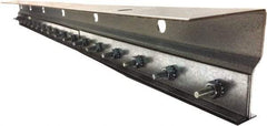Clearway Door - 3' Long Galvanized Steel Dock Strip Door Mounting Hardware - Use with PVC Strips - Eagle Tool & Supply
