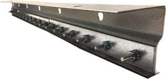 Clearway Door - 4' Long Galvanized Steel Dock Strip Door Mounting Hardware - Use with PVC Strips - Eagle Tool & Supply