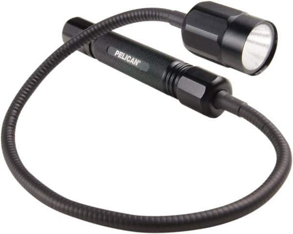 Pelican Products, Inc. - White LED Bulb, 65 Lumens, Hands-free Flashlight - Black Aluminum Body, 2 AA Alkaline Batteries Included - Eagle Tool & Supply