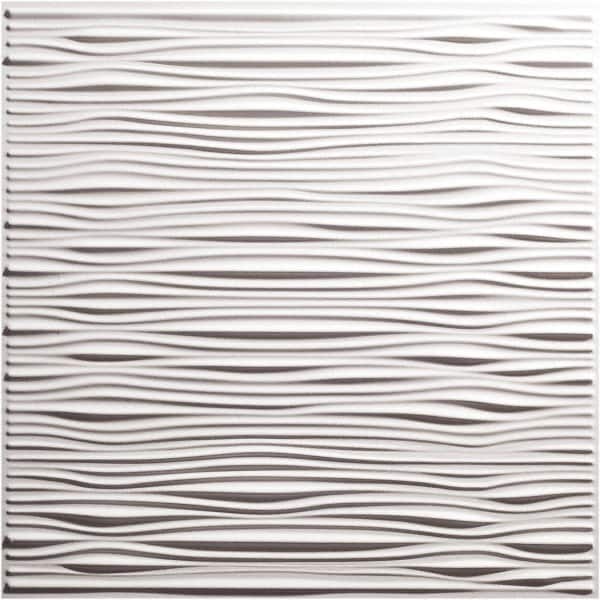 Genesis - Pack of 12 Drifts 23-3/4" x 23-3/4" x 0.11" Vinyl Ceiling Tiles - Eagle Tool & Supply