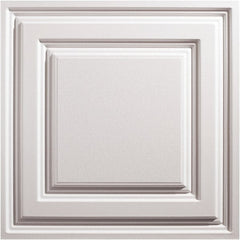 Genesis - Pack of 12 Icon Relief 23-3/4" x 23-3/4" x 0.11" Vinyl Ceiling Tiles - Eagle Tool & Supply