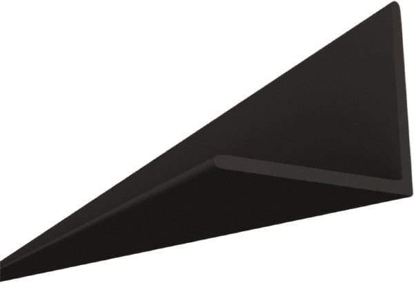HG-Grid - 8' Long x 15/16" Wide x 15/16" Thick, Vinyl Angled Molding - ASTM E-84 Specification, Black - Eagle Tool & Supply