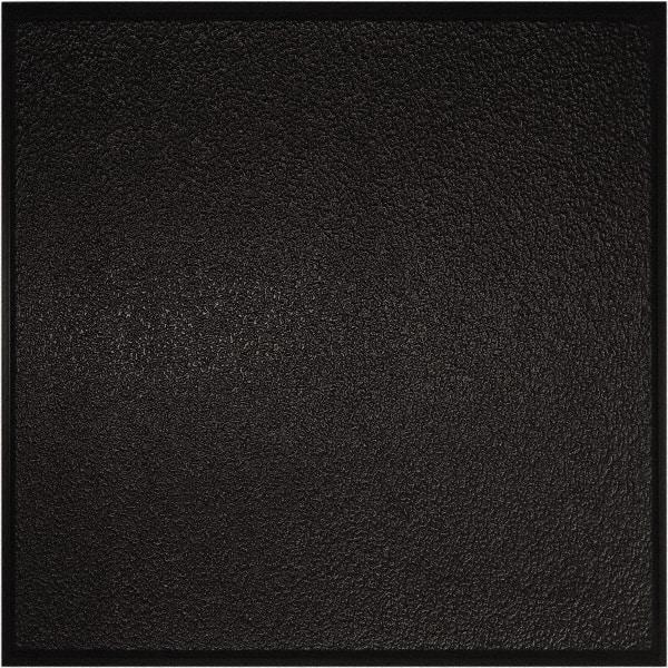 Genesis - 23-3/4" Long x 23-3/4" Wide x 0.11" Thick, Vinyl Ceiling Tile - ASTM E-84 Specification, Black - Eagle Tool & Supply