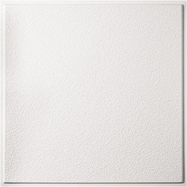Genesis - 23-3/4" Long x 23-3/4" Wide x 0.11" Thick, Vinyl Ceiling Tile - ASTM E-84 Specification, White - Eagle Tool & Supply
