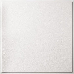 Genesis - 23-3/4" Long x 23-3/4" Wide x 0.11" Thick, Vinyl Ceiling Tile - ASTM E-84 Specification, White - Eagle Tool & Supply