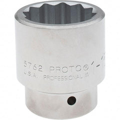 Proto - 1-15/16", 1" Drive, Standard Hand Socket - 12 Points, 3-5/16" OAL, Steel, Full Polish Finish - Eagle Tool & Supply