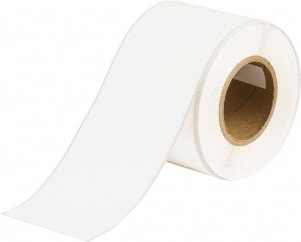 Brady - 4" Wide x 1,200" Long, White Vinyl Tape - For BradyJet J5000 - Eagle Tool & Supply