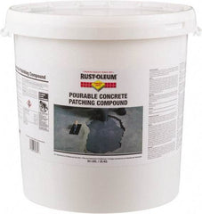 Rust-Oleum - 55 Lb Pail Concrete Patch - Gray, 46 Cu Ft/55 Lb Kit Coverage, Fiber Reinforced Portland Cement - Eagle Tool & Supply