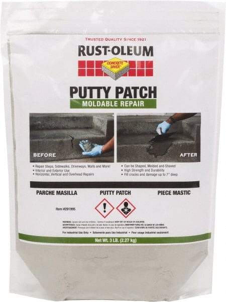 Rust-Oleum - 3 Lb Bag Concrete Saver - Gray, 1.5 Sq Ft at 1/4" Thick Coverage, Portland Cement - Eagle Tool & Supply