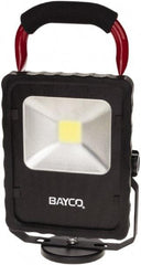 Bayco - 20 Watt, Electric, LED Portable Magnetic Mount Work Light - 12' Cord, 1 Head, 2,200 Lumens, Aluminum, 11-1/2" Long x 6.2" Wide x 3.1" High - Eagle Tool & Supply