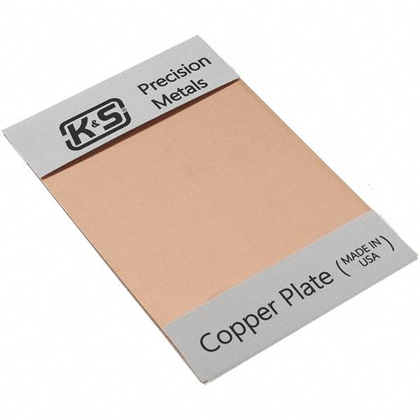 Made in USA - Copper Sheets Material: Copper Thickness (Decimal Inch): 0.0500 - Eagle Tool & Supply