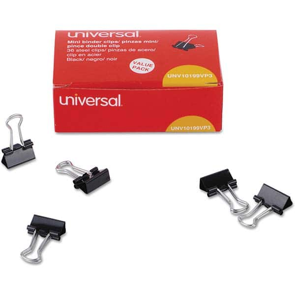 UNIVERSAL - Binder Clips Width (Inch): 0.63 Binder Type: Binder Clip - Eagle Tool & Supply