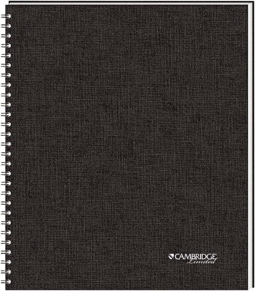 Cambridge - 80 Sheet, 8-1/2 x 11-3/4", Legal (Style) Meeting Notebook - Black - Eagle Tool & Supply