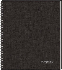 Cambridge - 80 Sheet, 8-1/2 x 11-3/4", Legal (Style) Meeting Notebook - Black - Eagle Tool & Supply