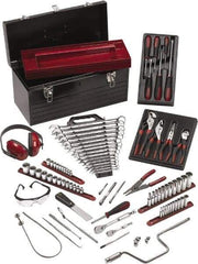 GearWrench - 89 Piece 1/4 & 3/8" Drive Aviation Tool Set - Comes in Steel Tote Box - Eagle Tool & Supply